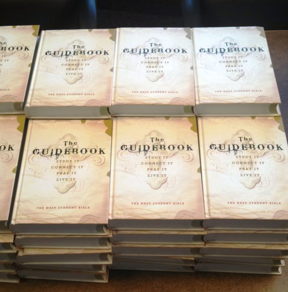 Confirmation Bibles prepared to guide our students. 